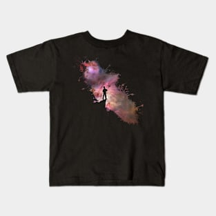 Starry sky painter supernova space star Kids T-Shirt